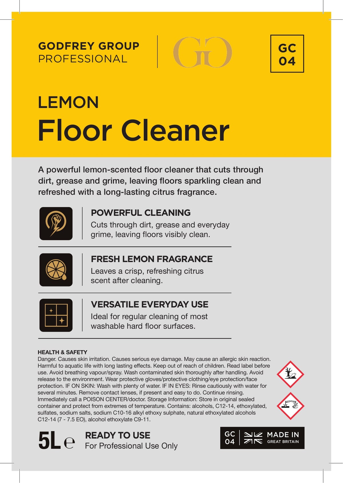Lemon Floor Gel 5L